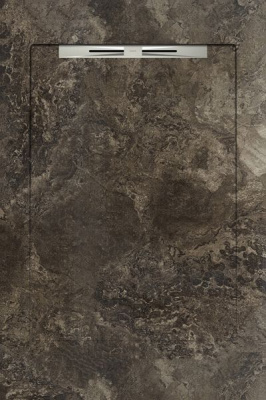 Керамический душевой поддон FOSSIL BROWN - SLOPE LINE 90x135 от Aquanit (Турция) в Москве