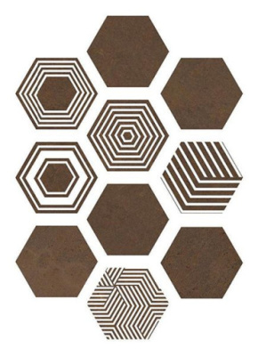 Керамогранит PIER17 Hexa Copper (10 вариаций рис.) 23.2x26.7 от ITT Ceramic (Испания) в Москве