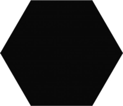 Керамогранит K945262 гексагон Miniworx Черный Матовый 21x24 от Vitra (Турция) в Москве