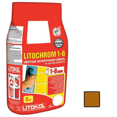 Litochrom 1-6 С.90 красно-коричневый/тарракота алюм.(2кг) от Litokol (Россия) в Москве