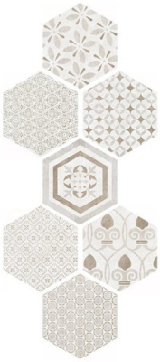 Декор AT.HEX.ALPHA MIX-BEIGE матовый 25.8x29 от Pamesa (Испания) в Москве
