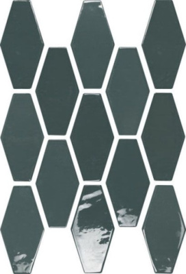 Настенная плитка HARLEQUIN DARK GREEN 10x20 от APE Ceramica (Испания) в Москве