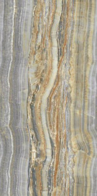 Керамогранит Ultra Onici Grey Onyx Vein Cut Lucidato Shiny 150 150x75 от Ariostea (Италия) в Москве