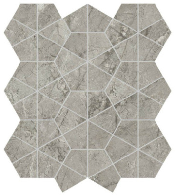 Мозаика Marvel Meraviglia Silver Majestic Hexagon Lapp. (AJQ0) 40.3x46.6 от Atlas Concorde (Италия) в Москве