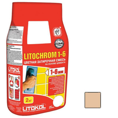 Litochrom 1-6 С.60 бежевый-багама алюм.(2кг) от Litokol (Россия) в Москве
