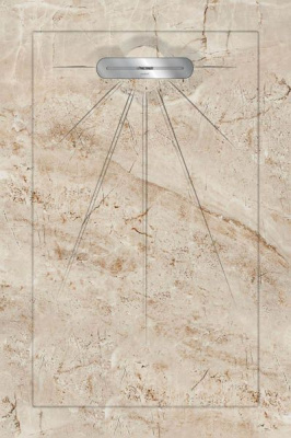 Керамический душевой поддон CAMANZONI BEIGE - MULTI LINEAR MASSIVE 90x135 от Aquanit (Турция) в Москве