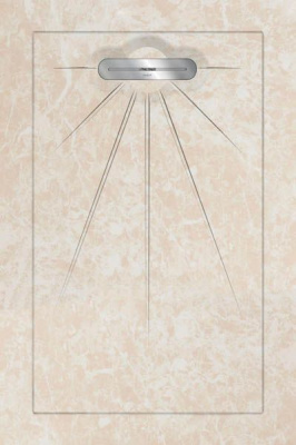 Керамический душевой поддон EMPRADOR BEIGE - MULTI LINEAR MASSIVE 90x135 от Aquanit (Турция) в Москве