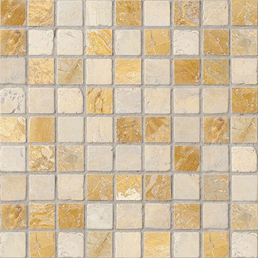 CV20051 Мозаика MOS.NAT./POLISHED GOLDEN TRAVERTIN 2.5X2.5 30.5x30.5 от Colori Viva (Индия) в Москве