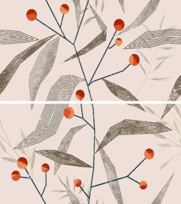 Панно Seventies Bell (компл. из 2-х штук) 60x60 от Creto (Россия) в Москве