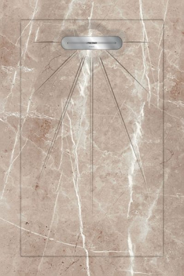 Керамический душевой поддон LUXOR LIGHT BROWN - MULTI LINEAR MASSIVE 90x135 от Aquanit (Турция) в Москве