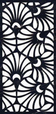 Керамогранит Mira Black Decore High gloss 60x120 от Art Ceramic (Индия) в Москве