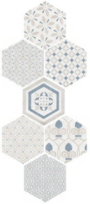 Декор AT.HEX.ALPHA MIX-AZUL матовый 25.8x29 от Pamesa (Испания) в Москве