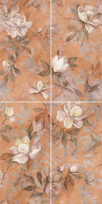 Панно Магнолия 2 матовый из 4 частей (30х60) (VT/B413/4x/11037R) 60x120x9 от Kerama Marazzi (Россия) в Москве