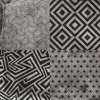 Декор Rust G-185/M/d01 черный 40x40 от Grasaro (Россия) в Москве