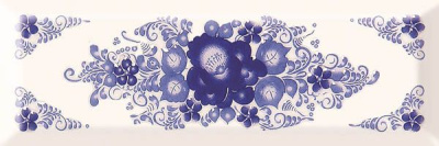 Декор настенный Metro Gzhel decor 03 10x30 от Gracia Ceramica (Россия) в Москве