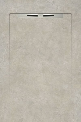 Керамический душевой поддон GEOMETRICS TAUPE SLOPE LINE 90x135 от Aquanit (Турция) в Москве