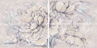 Панно DELICATO BOUQUET PERLA 63x126 от Керлайф (Россия) в Москве