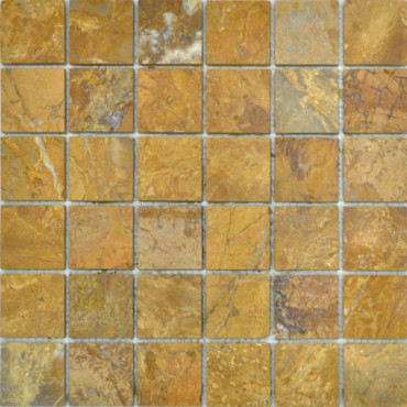 CV20014 Мозаика MOS.POLISHED GOLDEN TRAVERTIN 5X5 30.5x30.5 от Colori Viva (Индия) в Москве
