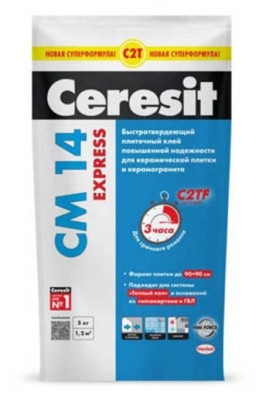 Клей Сeresit CM14 Express Быстрый для керамогранита 5кг от Ceresit (Россия) в Москве
