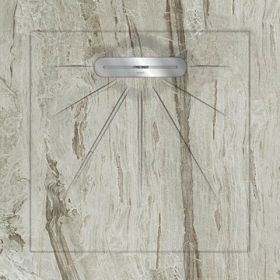 Керамический душевой поддон MISTO GREY - MULTI LINEAR MASSIVE 90 90x90 от Aquanit (Турция) в Москве