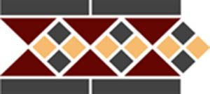 Бордюр Border LISBON with 1 strip (Tr.20, Dots 14+21, Strips 14) 28x15 от TopCer (Португалия) в Москве