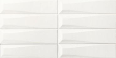 Настенная плитка Three-D Pyramid Snow 5x20 от APE Ceramica (Испания) в Москве