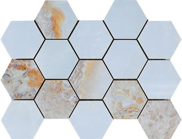Мозаика MALLA HEX CR LUX DANAE OPALO 32.5x22.5 от Pamesa (Испания) в Москве