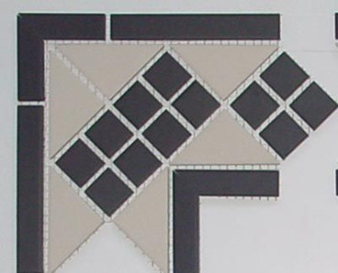 Угол керамический Corner LISBON-1 with 1 strip Stand.(Tr.16, Dots 14,Stri) 21.5x21.5x15 от TopCer (Португалия) в Москве