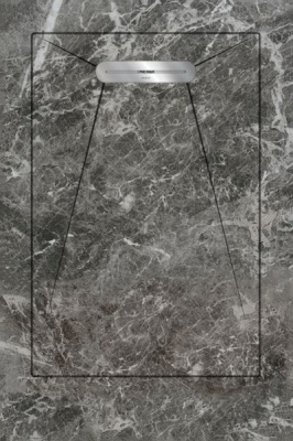 Керамический душевой поддон FIORI DI PESCA GREY - ENVELOPE LINEAR MASSIVE 90x135 от Aquanit (Турция) в Москве
