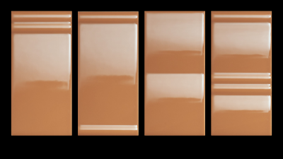 Керамическая плитка для стен 41zero42 MOU Caramel Glossy Mix 6,2x12,5 (4101111) в Москве