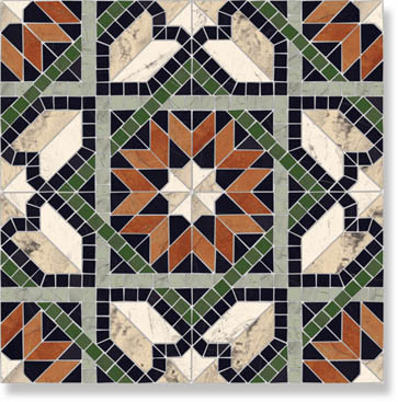 Керамогранит Via Appia Cilena Multicolor 43.5x43.5 от Vives Ceramica (Испания) в Москве