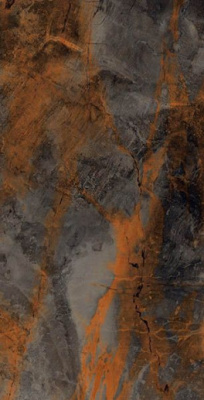 Керамогранит Hi-Glossy - Foggy Black (8021) 80x160 от Tilekraft (Индия) в Москве
