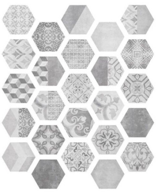 Керамогранит NUUK Hexa (25 вариаций рис.) 23.2x26.7 от ITT Ceramic (Испания) в Москве