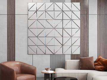 ТРЕУГОЛЬНАЯ ЗЕРКАЛЬНАЯ ПЛИТКА С ФАЦЕТОМ в Москве