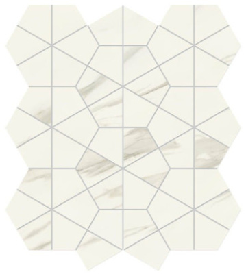 Мозаика Marvel Meraviglia Calacatta Hexagon Lapp.(AJQY) 40.3x46.6 от Atlas Concorde (Италия) в Москве