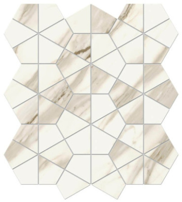 Мозаика Marvel Meraviglia Calacatta Bernini Hexagon Lapp. (AJQZ) 40.3x46.6 от Atlas Concorde (Италия) в Москве