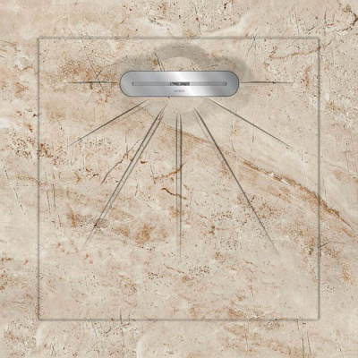 Керамический душевой поддон CAMANZONI BEIGE - MULTI LINEAR MASSIVE 90 90x90 от Aquanit (Турция) в Москве
