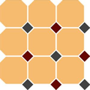 Керамогранит 4421 OCT14+20-A Ochre Yellow OCTAGON 21/Black 14 + Brick Red 20 Dots 30x30 от TopCer (Португалия) в Москве
