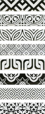 Керамогранит DEC. JOIA BLACK 7.5x30 от TAU Ceramica (Испания) в Москве