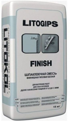 Смесь Litogips Finish белый (мешок 15кг) от Litokol (Россия) в Москве