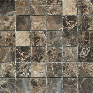 CV20092 Мозаика MOS.POLISHED DARK EMPERADOR 5X5 30.5x30.5 от Colori Viva (Индия) в Москве