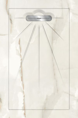 Керамический душевой поддон MARBLE WHITE - MULTI LINEAR MASSIVE 90x135 от Aquanit (Турция) в Москве