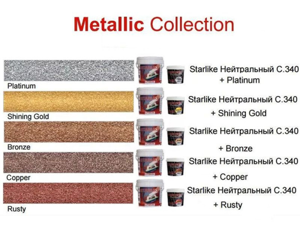 ДОБАВКИ ДЛЯ ЗАТИРКИ STARLIKE Metallic Collection (Litokol) в Москве