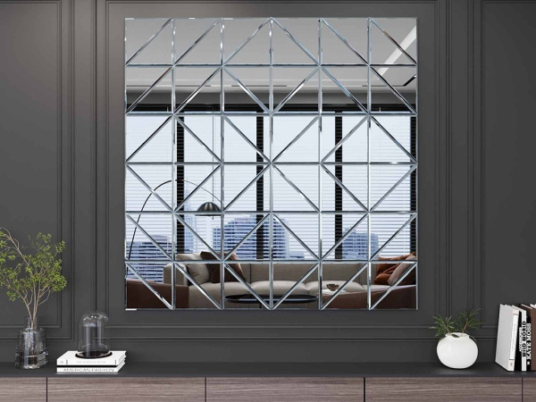 ТРЕУГОЛЬНАЯ ЗЕРКАЛЬНАЯ ПЛИТКА С ФАЦЕТОМ в Москве