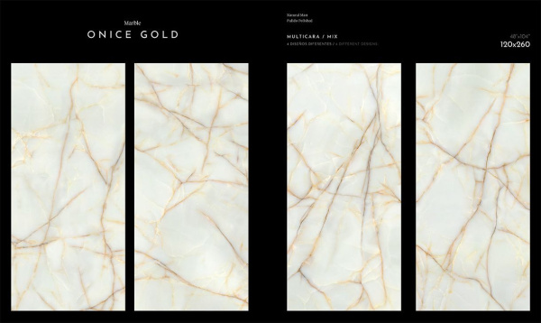 Керамогранит ONICE GOLD BIG SIZES (TAU Ceramica) в Москве