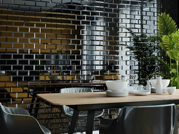 Плитка ПРЯМОУГОЛЬНАЯ ЗЕРКАЛЬНАЯ ПЛИТКА С ФАЦЕТОМ (ДСТ) в Москве