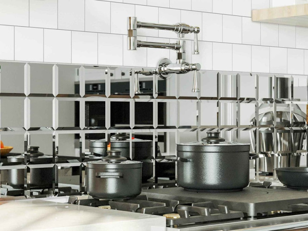 Плитка КВАДРАТНАЯ ЗЕРКАЛЬНАЯ ПЛИТКА С ФАЦЕТОМ (ДСТ) в Москве