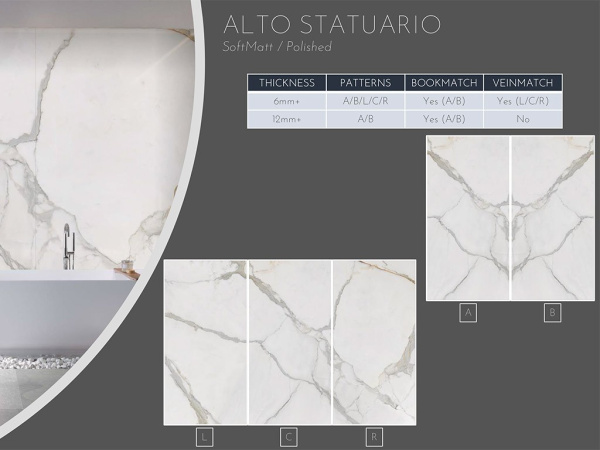 Плитка ALTO STATUARIO (Ascale) в Москве